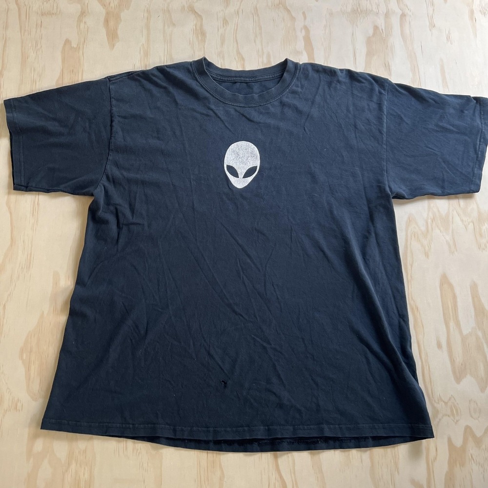Alienware Shirt Mens XL Black Alien Head Logo PC Computer Gaming Tee T-Shirt